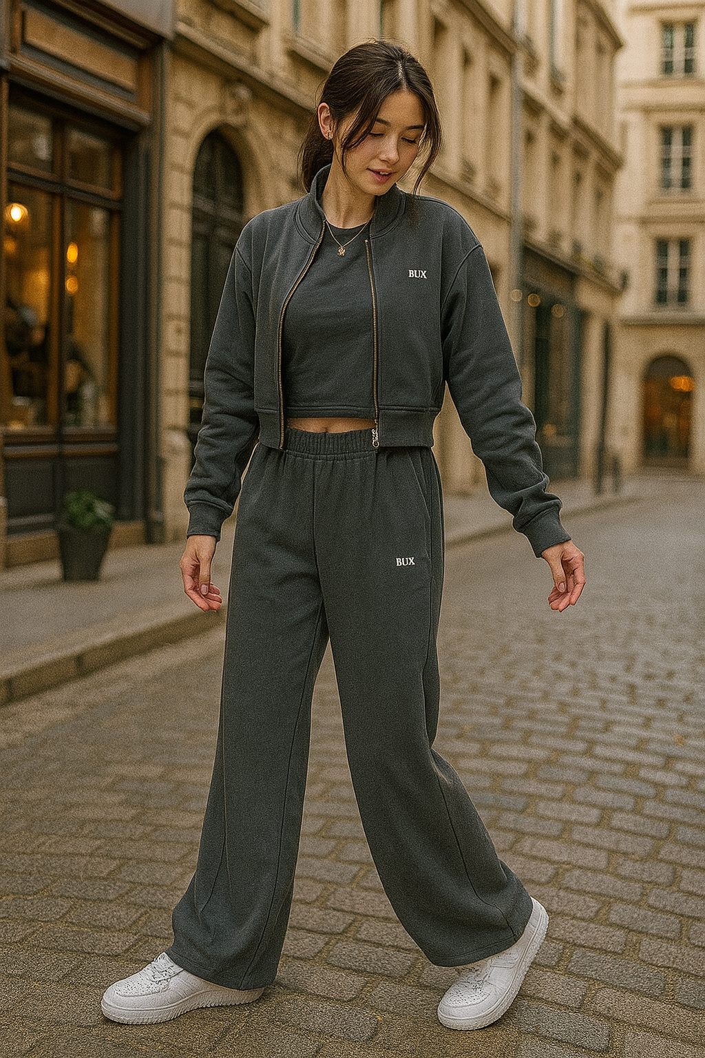 Stand Collar Zip Jacket